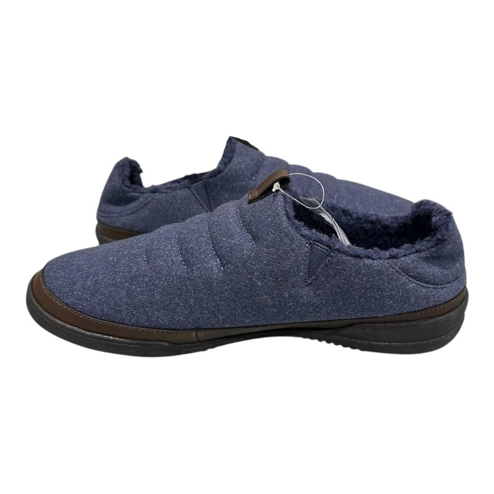 WindRiver Calson Shoes Mens Size 9 Navy Felt Boa Shearling Lined Slippers - Picture 7 of 9
